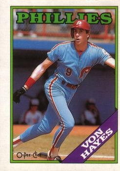 1988 O-Pee-Chee Baseball Cards 215     Von Hayes
